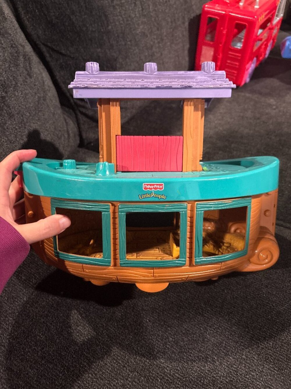 Vtg 2002 Fisher-Price Little People Noah's Ark boat